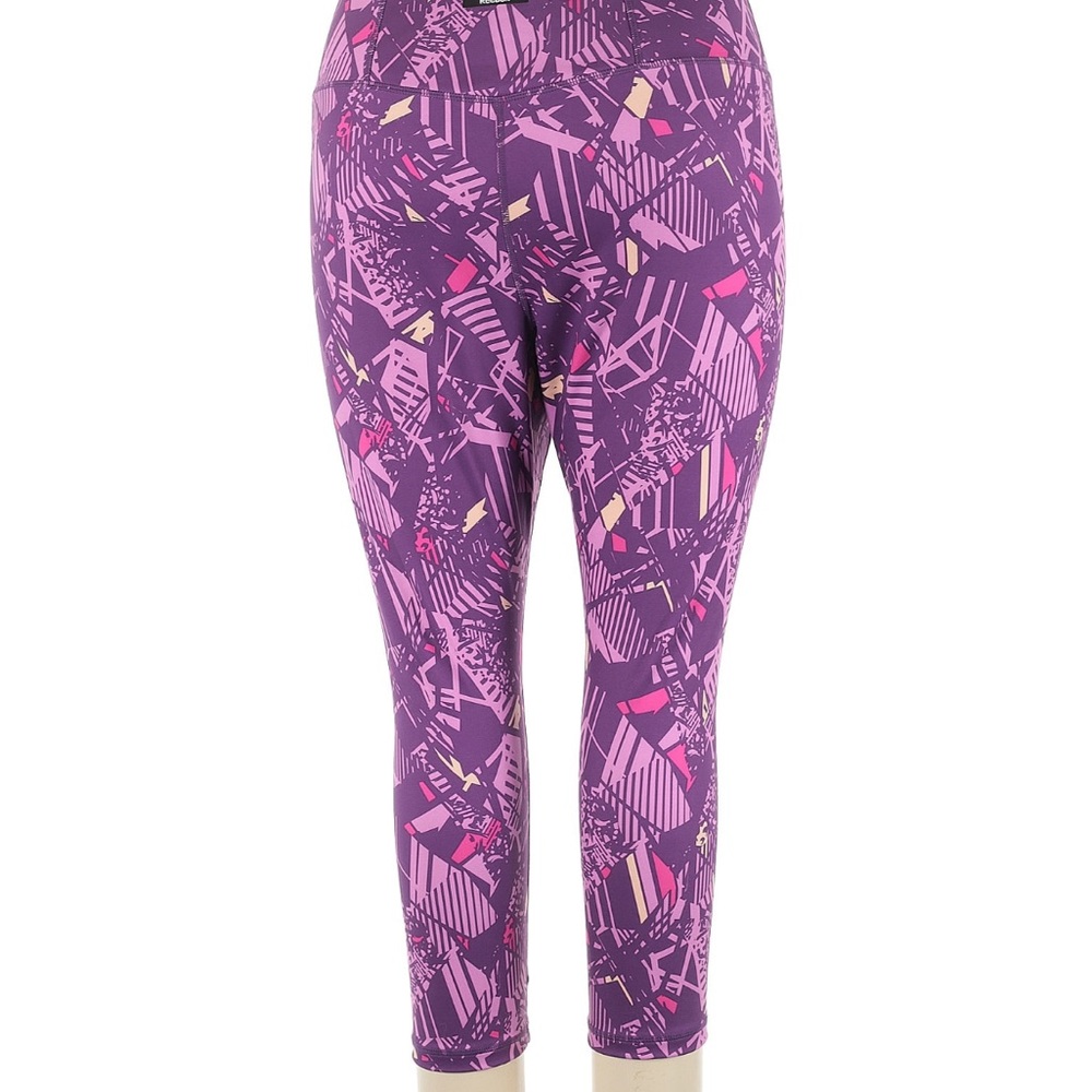 Reebok women’s printed evolution high rise 7/8 leggings with side pockets